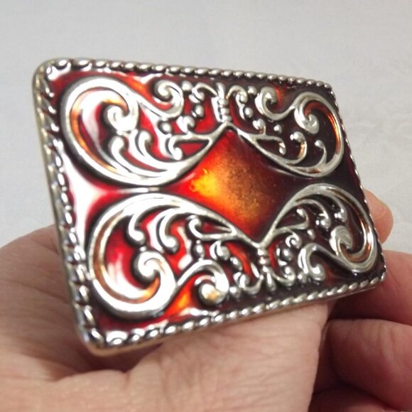 Vintage Ornate Mini Belt Buckle - Picture 1 of 8